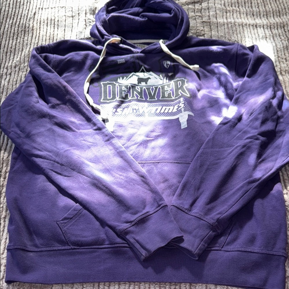 League Purple Graphic Hoodie Sweater